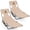 Beige, variant on Gymax 2PCS Tanning ChairFolding Beach Lounge Chair w/5-Position Adjustable Backrest Pink