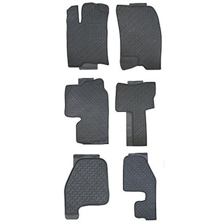 Black Rubber All Weather Floor Mats For 2010 2017 Honda Odyssey