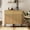 Beige, variant on 126" Wooden Reeded Sideboard with Doors and Drawers, 4-In-1 Modern Wide Credenza Storage Cabinet for Kitchen, Dining Room