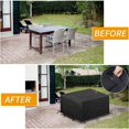 thumbnail image 4 of Funda para muebles de exterior, tela Oxford duradera con revestimiento de PVC, cordón ajustable en el dobladillo para protección contra el viento, fácil limpieza, protector impermeable para muebles, 4 of 5