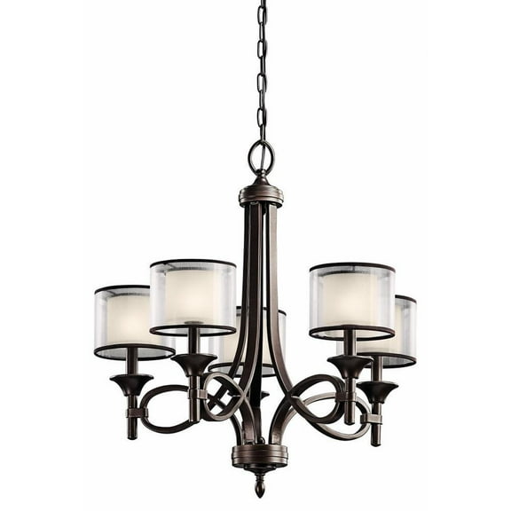 Transitional Five Light Chandelier-Mission Bronze Finish Bailey Street Home 147-Bel-553128