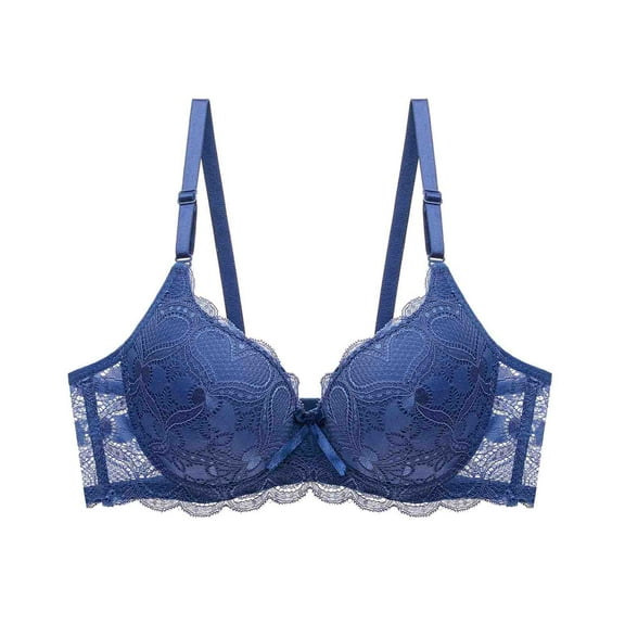Taqqpue Womens Lace Bras Solid Color Sexy Push Up Bra with Underwire Full Coverage Unlined Balconette Everyday Bra Lingeries