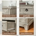 thumbnail image 3 of Joaxswe Grey Dresser for Bedroom Wood 5 Drawer Modern Storage Cabinet for Bedroom Living Room Closet for Living Room, 3 of 7