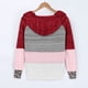 thumbnail image 5 of Gibobby Sudadera larga con cremallera Fashion Women Leopard Patchwork V Cuello de mangas largas Sweater Blouse Tops （Rojo， XXXL), 5 of 5