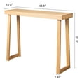 thumbnail image 2 of HiiKaa Solid Wood Console Table,44 in Sofa Table,Narrow Entryway Table for Hallway,Behind The Couch,Living Room,Foyer,Easy Assembly,Wood Color, 2 of 9