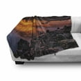 thumbnail image 3 of Landscape Soft Flannel Fleece Blanket, Usa Missouri Kansas City Scenery of a Sunset Lake Nature Camping Themed Art Photo, Cozy Plush for Indoor and Outdoor Use, 50" x 70", Multicolor, by Ambesonne, 3 of 6