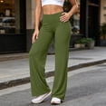 thumbnail image 5 of Annhoo Yoga Pants Women Stretchy High Waist Comfy Solid Color Loose Pants Comfy Soft Casual Workout Gym Trousers, 5 of 9