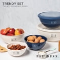 thumbnail image 2 of Rae Dunn Mixing Bowls with Lids - 10 Piece Plastic Nesting Bowls Set includes 5 Prep Bowls and 5 Lids, 2 of 5