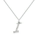 thumbnail image 2 of Personalized Diamond Script Letter Initial Necklace in 14k White Gold, 2 of 2