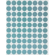 Light Blue Labels Round 1/2" inch Paper Stickers 13 mm - 1200 Pack by Royal Green