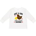 thumbnail image 3 of Inktastic Just a Girl Who Loves Chickens Girls Long Sleeve Toddler T-Shirt, 3 of 5