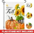 thumbnail image 6 of Hello Fall Pumpkin Garden Flag Sunflower Autumn Burlap 12x18 Inch Vertical Double Sided Small Outside Yard Party Decoration, 6 of 6