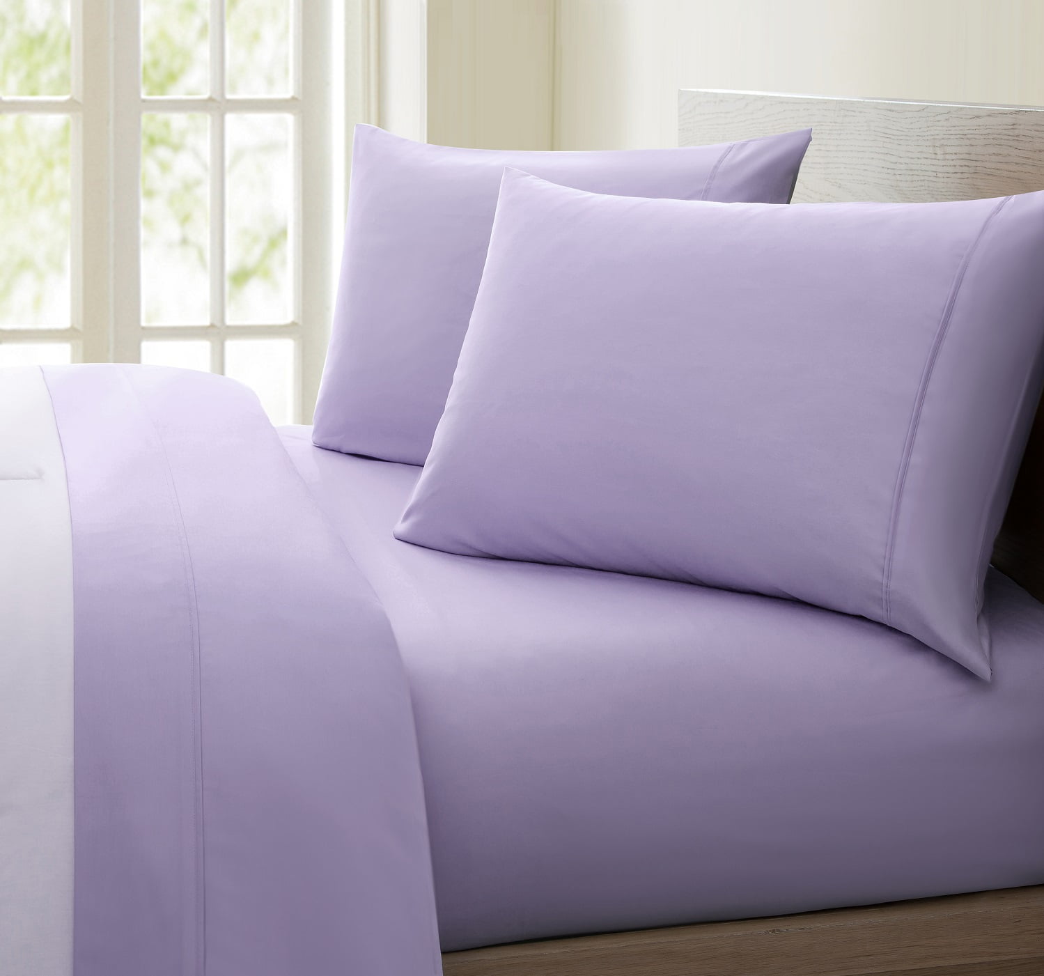 1200 Count Egyptian Cotton Extra Deep Pocket Purple Solid Bed Sheet Set 