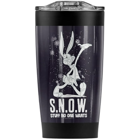 

Looney Tunes Bugs Bunny S.N.O.W. Christmas Stainless Steel Tumbler 20 oz Coffee Travel Mug/Cup Vacuum Insulated & Double Wall with Leakproof Sliding Lid | Great for Hot Drinks and Cold Beverages