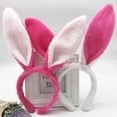 thumbnail image 3 of Accesorios de peluche para cosplay de mascarada, linda diadema de peluche con forma de oreja de conejo y lentejuelas, 3 of 5