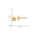thumbnail image 4 of Finest Gold 14K Yellow Gold Polished Star Post Earrings, 4 of 4