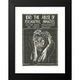 thumbnail image 2 of Rachael Romero 11x14 Black Modern Framed Museum Art Print Titled - End the Abuse of Psychiatric Inmates (1977), 2 of 5