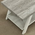 thumbnail image 3 of Athens Contemporary Two-Tone Wood Shelf End Table in Weathered Gray and Beige, 3 of 4