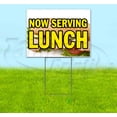 thumbnail image 1 of Now Serving Lunch (18" x 24") Yard Sign, Includes Metal Step Stake, 1 of 6