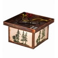 thumbnail image 6 of Meyda Tiffany 180660 Hyde Park Tall Pines 15" Wide Flush Mount Square Ceiling Fixture -, 6 of 7
