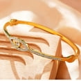 thumbnail image 2 of Small Size Stainless Steel Evil Eye of Gold Cocktail Party Bangle Bracelet, 2 of 4