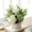 White_Base#30727, variant on Artificial Rose Bouquet in Ceramic Vase, White Silk Fake Flowers Potted Arrangement for Table Centerpiece Home Office Wedding Decor
