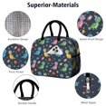 thumbnail image 4 of Womens Blue Cartoon Dinosaurs Rockets Pattern Lunch Box for Work,Insulated Lunch Bag for Women,Loncheras Para Mujer,Leakproof Adult Lunch Bag for Work,Beach,Travel,Picnic,Camping, 4 of 7