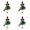 Green, variant on 4 Pack Hanging Witch Dolls with Broom Halloween Small Witch Figurine Gauze Skirt Kitchen Witch Good Luck Decoration for Haunted House Room Door Window