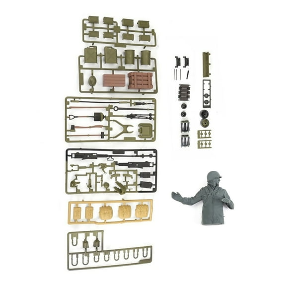 GUYUTING Replacement Durable Plastic Parts Kit DIY Assembly for Henglong 1/16 RC Tank 3898-1 Model