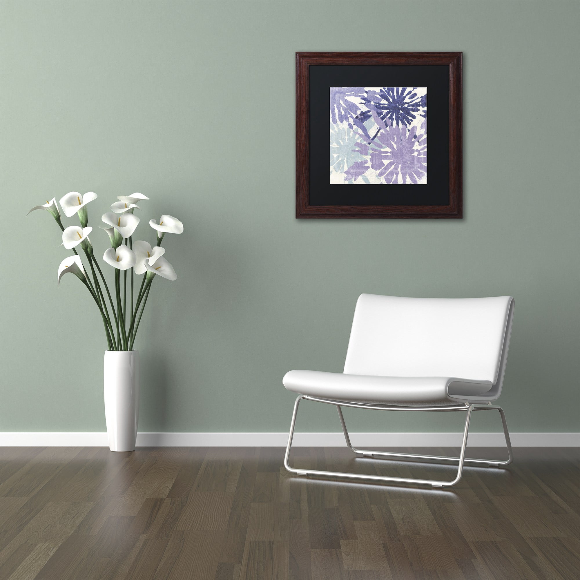 Trademark Fine Art "Blue Curry II" Canvas Art by Color Bakery, Black Matte, Wood Frame