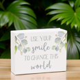 thumbnail image 4 of Inspirational Mini Wood Block Sign, 4" (Use Your Smile to Change the World), 4 of 4