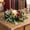 B, variant on Festive Simulated Holly Wreath with Red Berry Candle Holders - Cozy Holiday Centerpiece for Indoor Displays, Perfect for Living Rooms, Entryways, and Showcase Cabinets