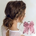 thumbnail image 2 of Unique Bargains 1 Pc Elegant Sequins Bow Hair Ties for Home Pink, 2 of 5