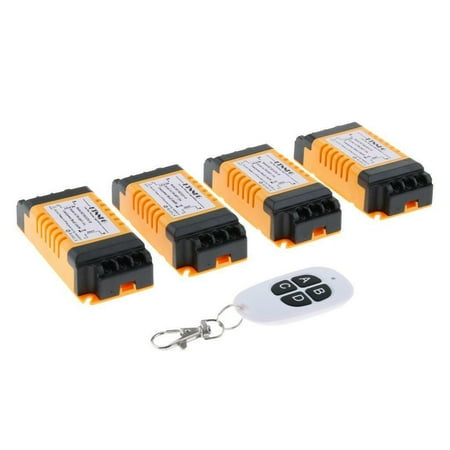

Wireless Smart Lamp Light Wall Switch ON/OFF Remote Switch (4 Receivers)