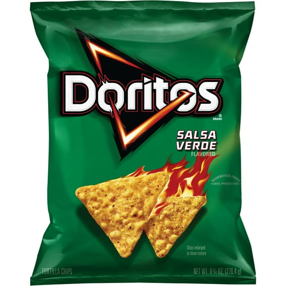 Doritos Salsa Verde Flavored Tortilla Chips, 9.75 oz Bag