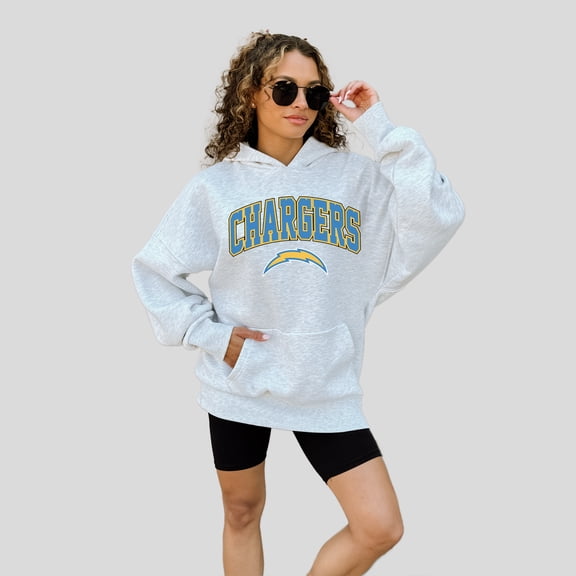 Women's Gameday Couture  Ash Los Angeles Chargers Fan Edition Premium Weight Hoodie