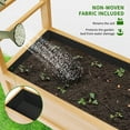 thumbnail image 3 of Slsy 63" Raised Garden Bed with Arch Trellis, Wooden Planter Box with Hanging Roof & Drainage Holes, Indoor Outdoor Elevated Planter for Vine, Climbing Plants, Flowers, Patio & Garden, 3 of 10