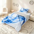 thumbnail image 2 of Manfei Abstract Artwork Twin Comforter Sets, Gradient Bedding Set, Blue, Gray Reversible 2pcs, 1 Comforter and 1 Pillowcase, 2 of 6