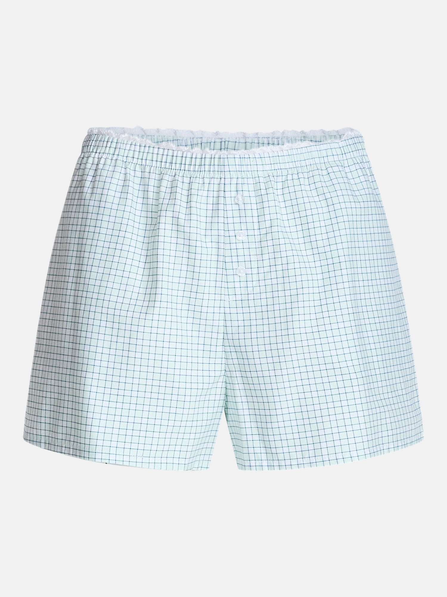 Joyspun Women's Woven Poplin Sleep Shorts, 3'' Inseam, Sizes XS-3X