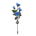 thumbnail image 2 of LED Solar Rose Lights Outdoor - Decorative Flower Stake Lights for Garden, Patio, Yard & Cemetery, IP65 Waterproof Artificial Rose Lamp, Solar-Powered Pathway Lighting, Warm Glow, Pink 1PC, 2 of 4