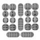 thumbnail image 1 of EeaseMX Juego de 20 sujetadores de cables de escritorio flexibles de TPR con múltiples orificios, herramienta de bobinado combinada (gris), 1 of 7