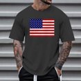 thumbnail image 4 of Mens American Flag Patriotic Tshirts Oversized Big & Tall July 4th Graphic Tees Funny 250th Anniversary Summer Tops Dark Gray, 4XL, 4 of 4