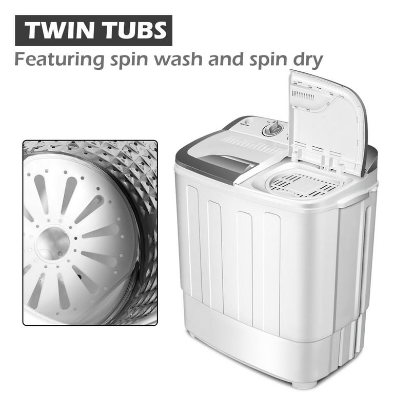 Portable Twin Tub Compact Washing Machine Washer + Spin Dryer Combo -  Germaphobix
