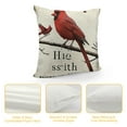 thumbnail image 4 of Cardinalis Appear When are Near Throw Pillow Covers, Northern Cardinal Daily Life in Memory Commemorate Cushion Case for Sofa Couch, 4 of 5