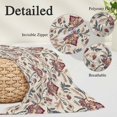 thumbnail image 6 of Boho Red Floral Throw Pillow Cover, Pillowcase Protectors with Zipper, Breathable Decorative Lumbar Pillow Case Cover, Farmhouse Rustic Flower Leaf Plant Pillow Shams for Couch Sofa 12x20Inch, 6 of 8
