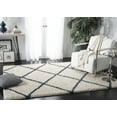 thumbnail image 4 of SAFAVIEH Hudson Amias Geometric Shag Area Rug, Ivory/Slate Blue, 3' x 5', 4 of 11