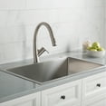 thumbnail image 2 of KRAUS Standart PRO 33-inch 16 Gauge Drop-In Single Bowl 2-Hole Stainless Steel Kitchen Sink, 2 of 14