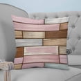 thumbnail image 4 of 18x18 Pillow Covers Set of 2, Pink Brown Vintage Throw Pillow Covers Decorative Couch Cushion Case, Retro Farmhouse Elegant Pastoral Microfiber Square Pillowcases for Bedroom Car Living Room, 4 of 7