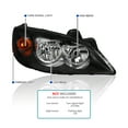 thumbnail image 3 of Spec-D Tuning Black Headlights Compatible with 2005-2010 Pontiac G6 L+R Pair Head Light Lamp Assembly, 3 of 6