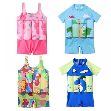 

BESLY Kids Baby Float Suit Toddler Floating Swimsuit Buoyancy Sticks Vest Training Aid Swimwear For Girls Boys